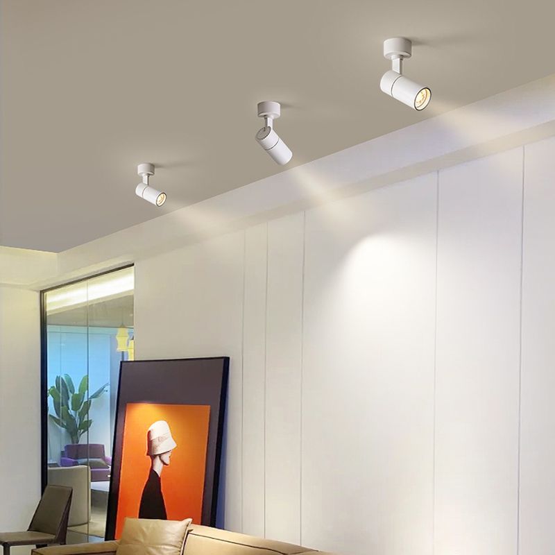 Cylindrical Ceiling Light Flush Mount Lamp Modern Semi Flush Ceiling Light with Metal Shade