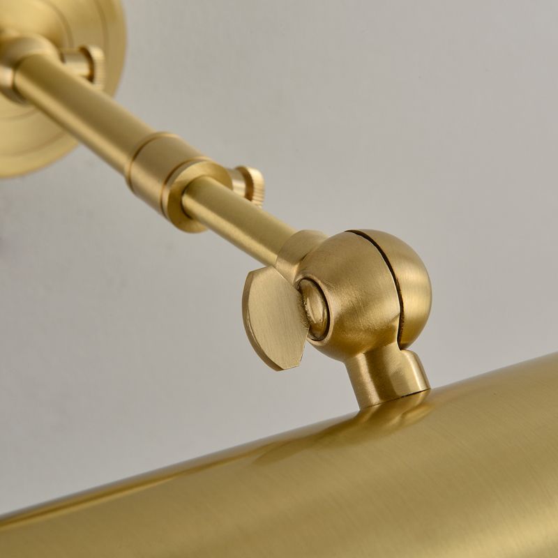 Modern Style Cylinder LED Wall Lamps Metal 2-Light Mirror Wall Lighting Ideas in Gold