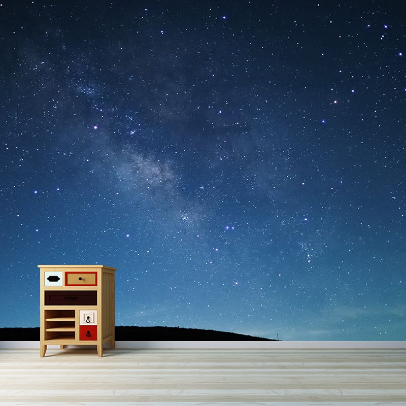 Beautiful Starry Night Mural Decal for Living Room Customized Wall Covering