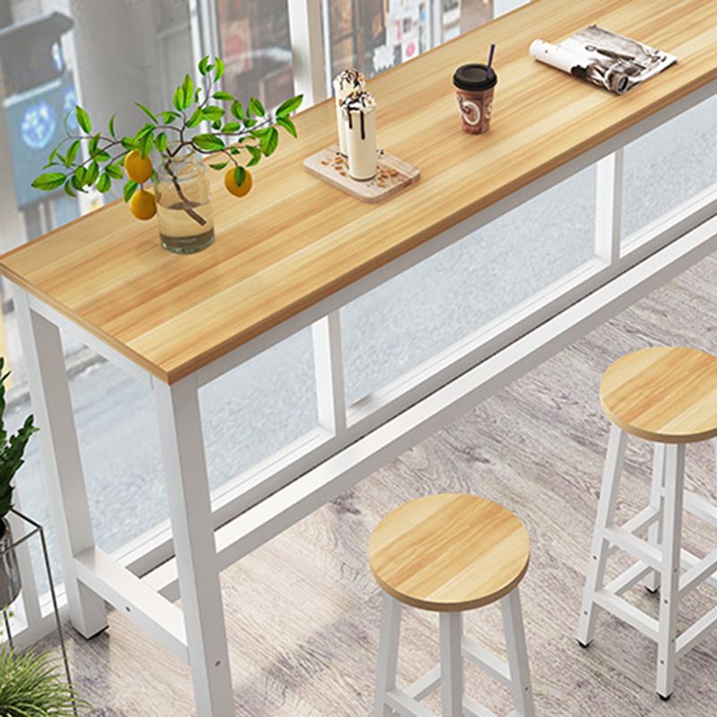 Modern Style 1/4/5 Pieces Wood Rectangular Bar Table Set for Dining Room
