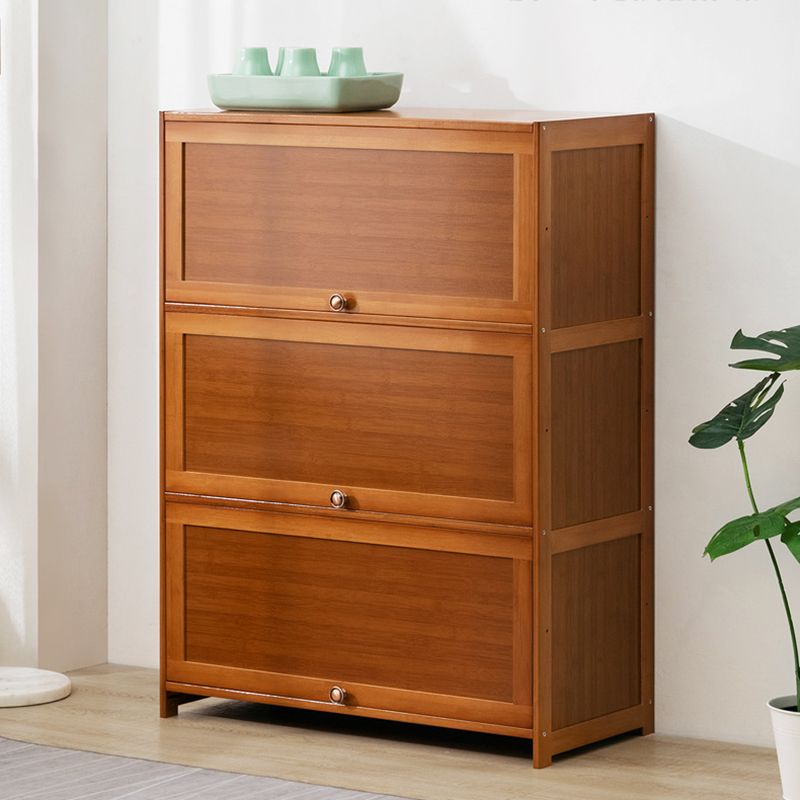 Contemporary Bamboo Barrister Bookcase Doors Included Bookcase for Home Office