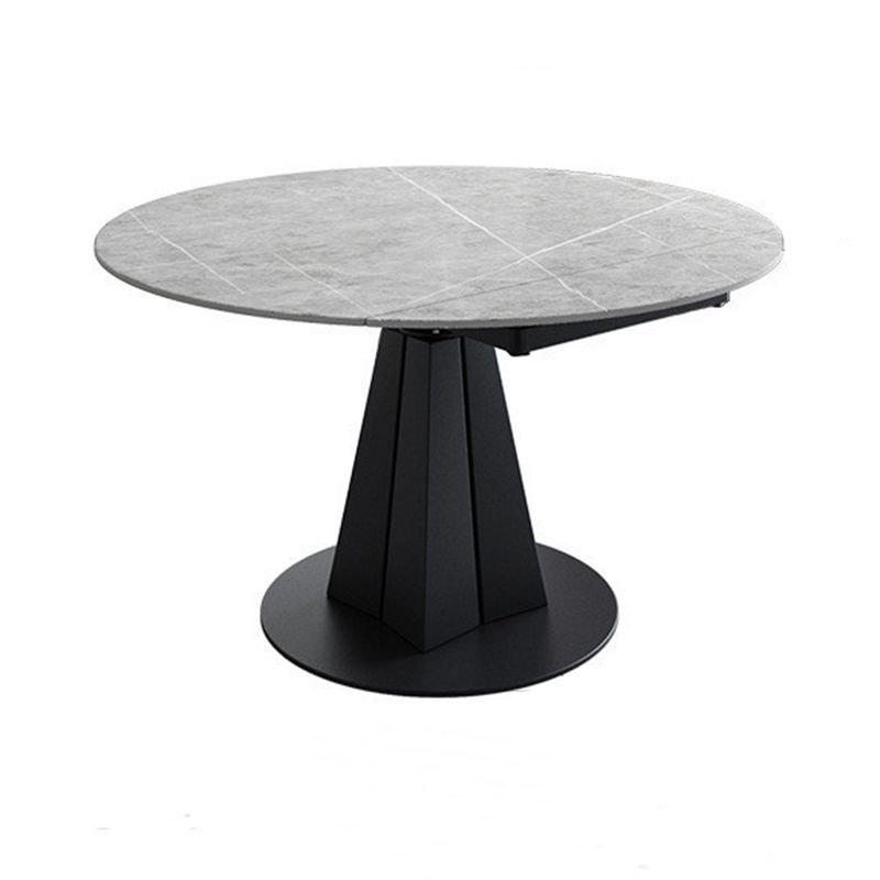 Modern Sintered Stone Table Dining Round Table with Metal Legs for Home Use