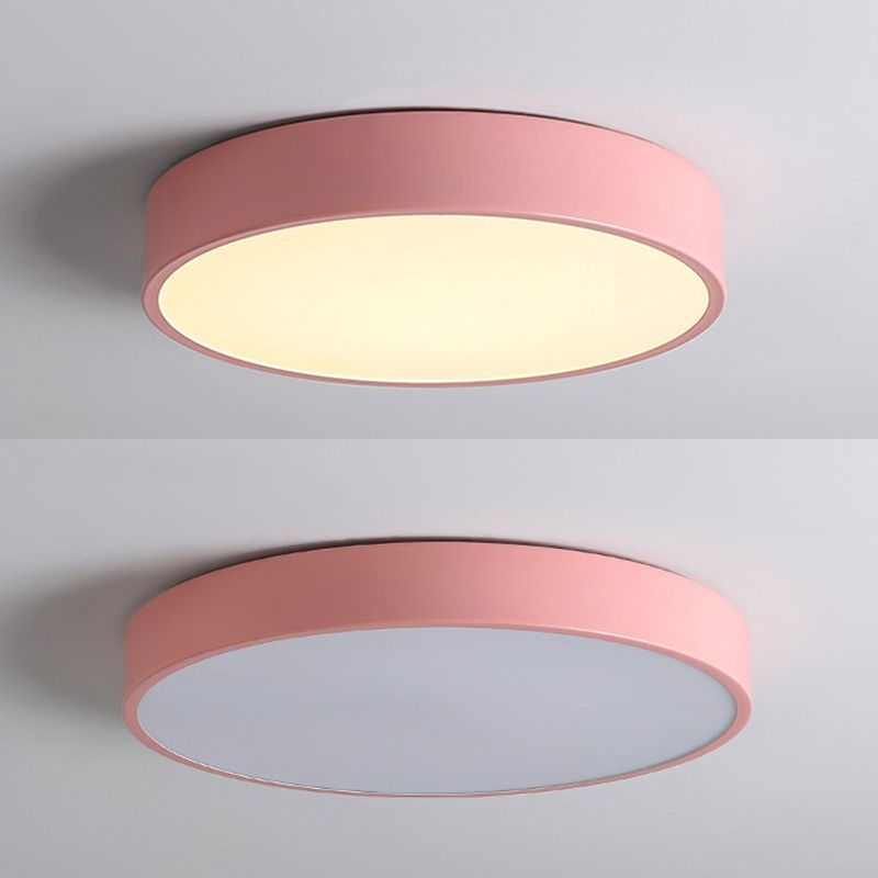 Nordic-Style LED Flush Mount Light Fixture Circle Flush Mount Lighting with Acrylic Shade