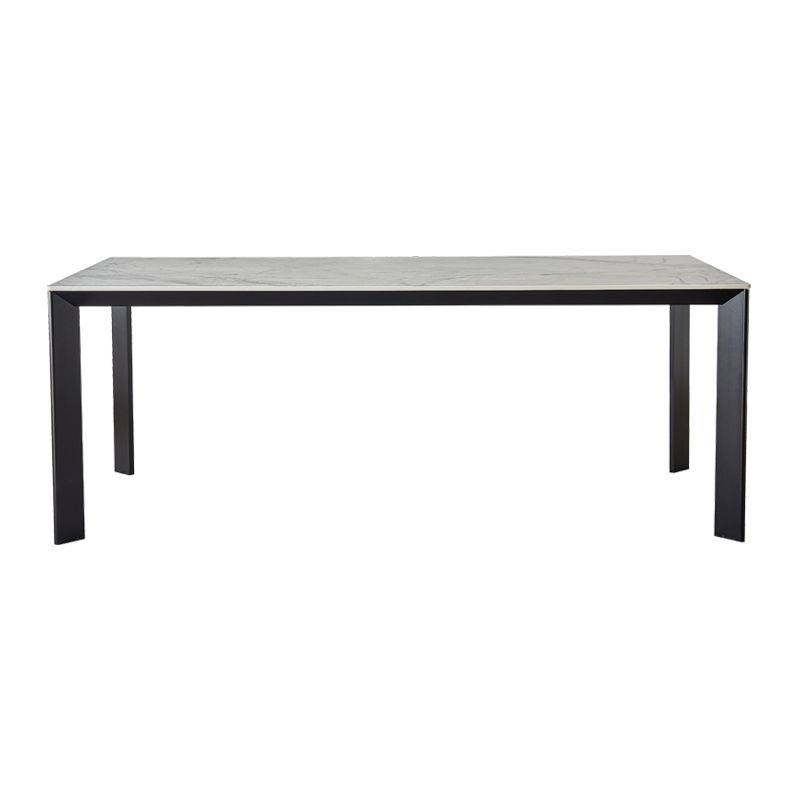 1/3/4/5/7 PCS Metal Modern Dining Room Ensemble avec table rectangle et chaises
