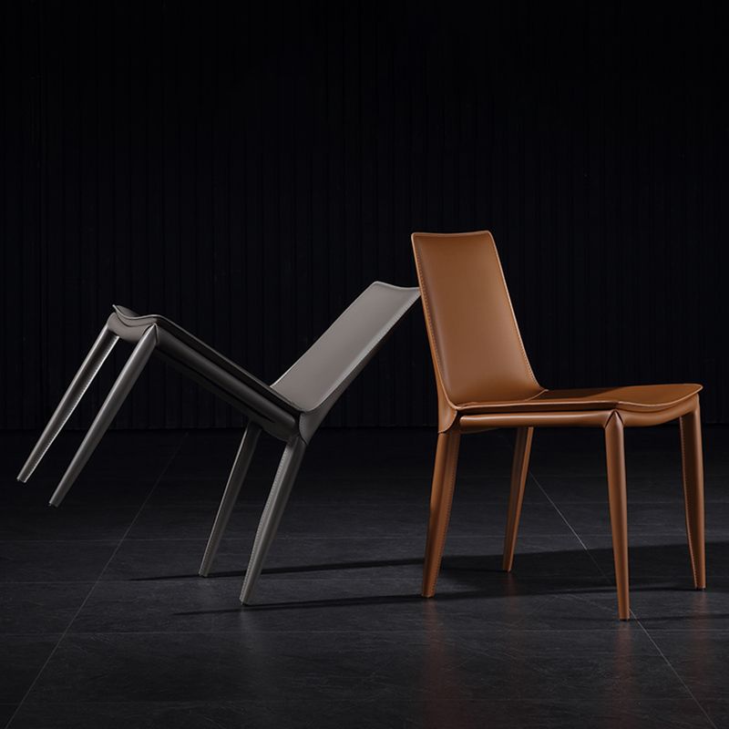 Modern Armless Dining Chairs Low Back Upholstered Side Chair