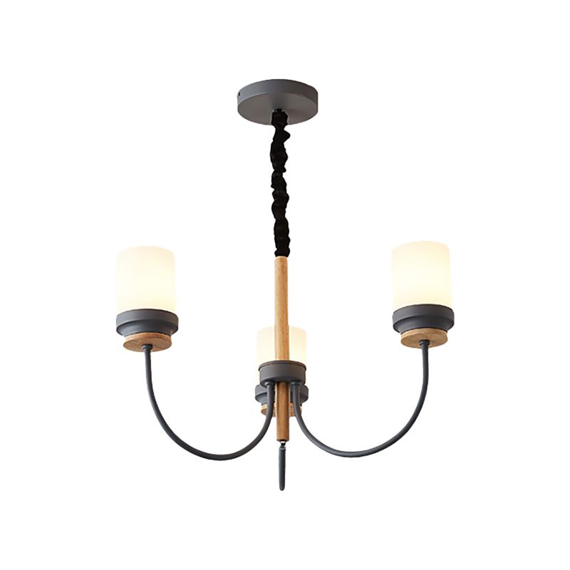Art déco ombre effilée lampe suspendue en métal 3 lumières suspendues lustre pour chambre à coucher