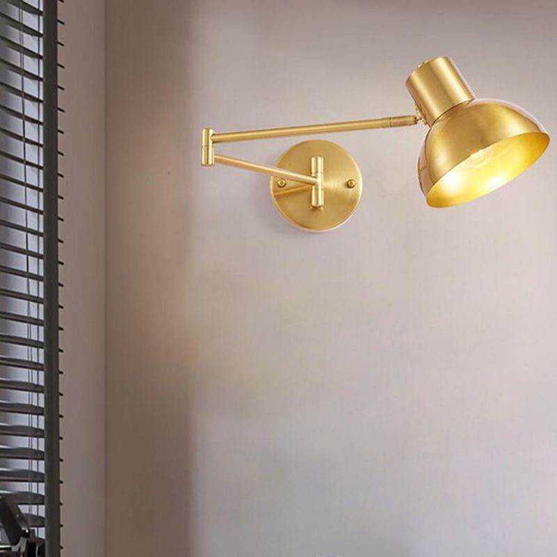 Postmoderne 1 Kopfmetall Wandleuchte Goldwandleuchte für den Untersuchungsraum