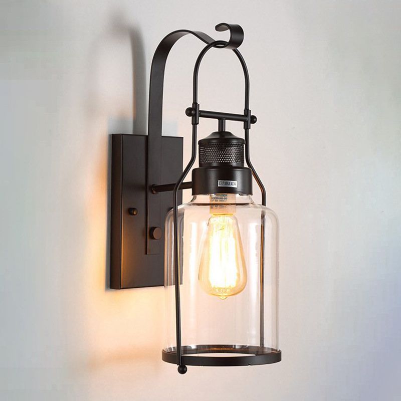 Vintage Industrieflasche Wandmontage Lichter Glas Flush Mount Montage Wandleuchte für Cafésgeschäft