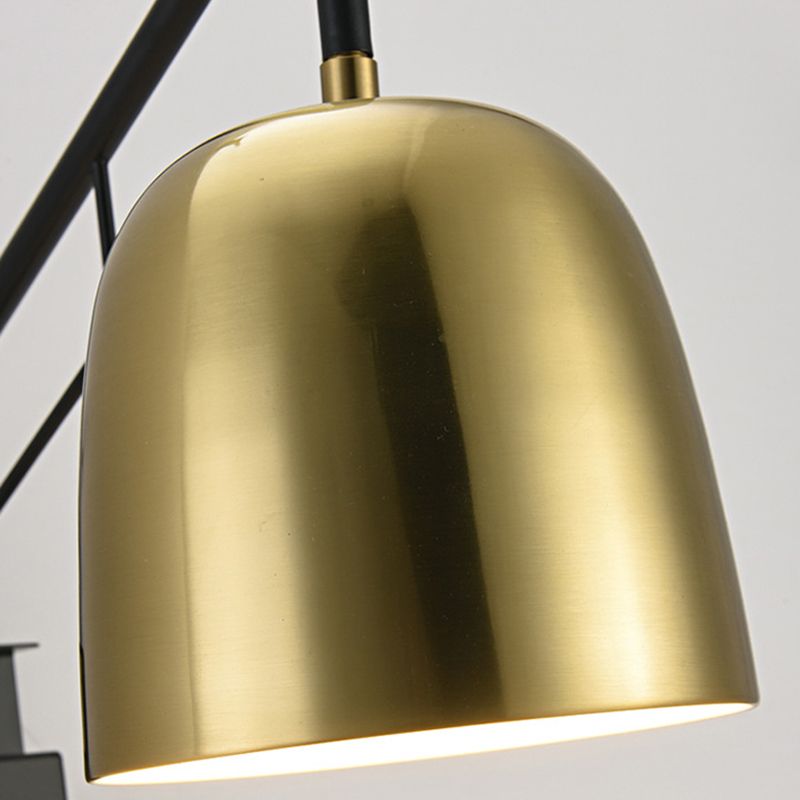 Contemporary Dome Metal 1 Light Wall Mounted Lights in Black and Gold
