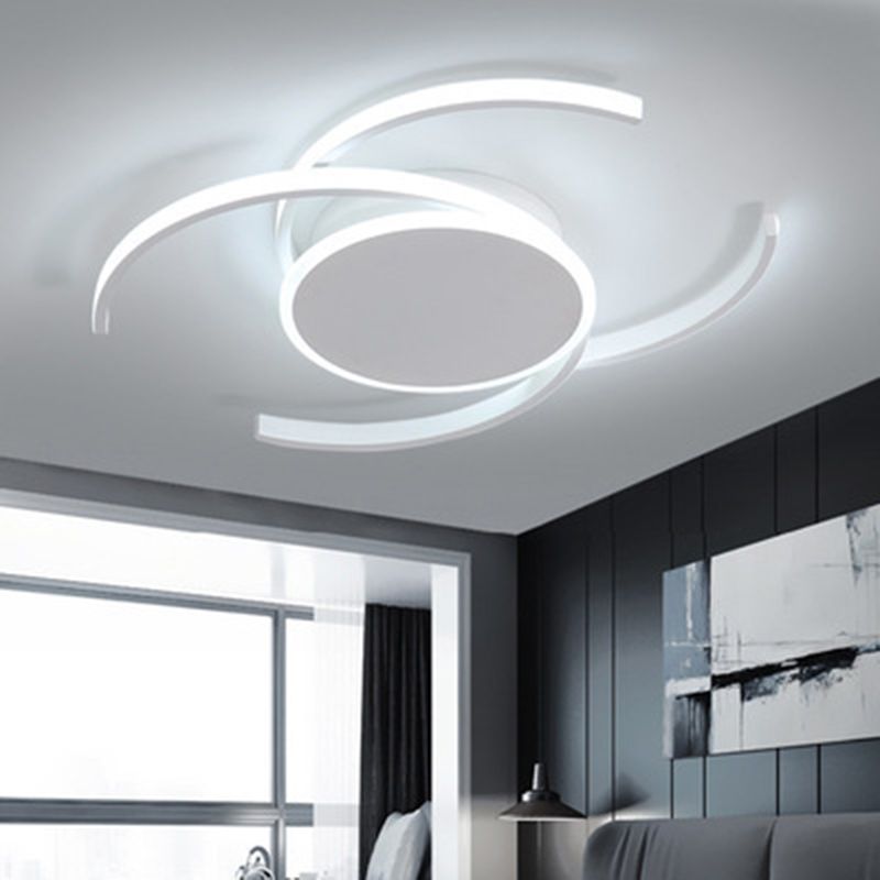 Kreisförmige Semi-Flush-Mount-Licht-Halterung Acryl Moderne Bündig-Halterung Deckenleuchte