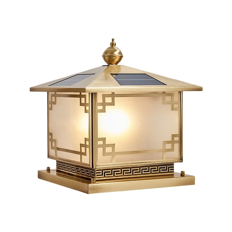 Household LED Pillar Lamp Modern Solar Lighting Fixture for Garden