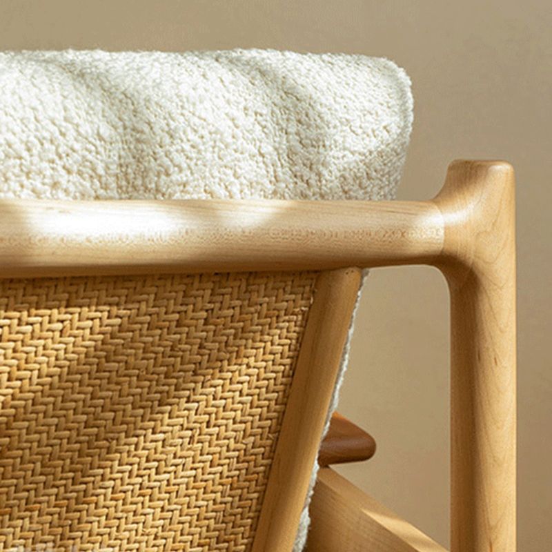 Recessed Arms Included Chair 30.51" Wide Solid Wood Frame Armchair