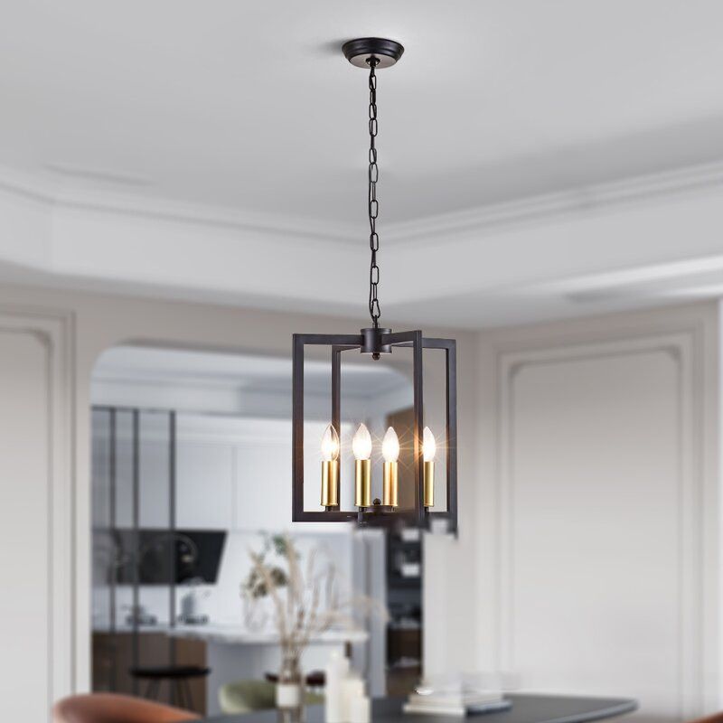 Luz de lámpara de araña de la jaula Iluminación colgante metálica industrial para restaurante