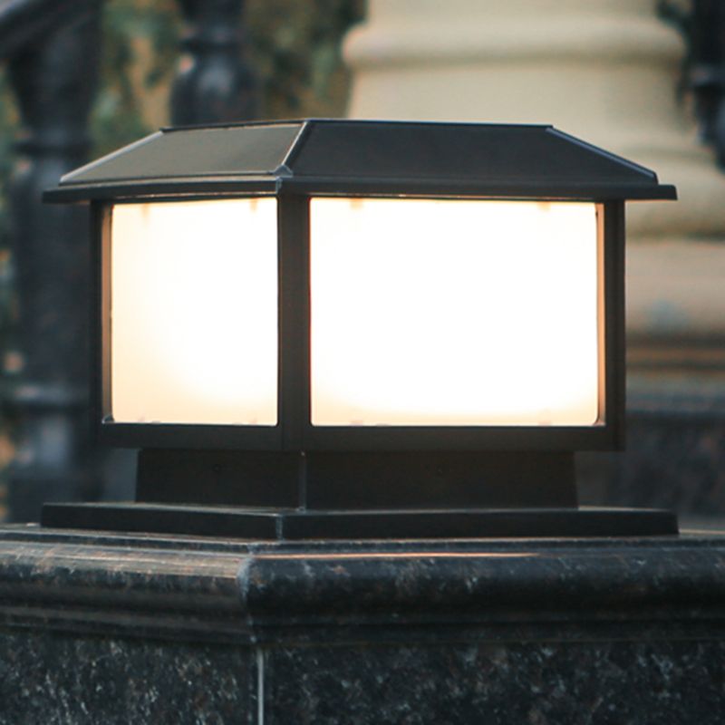 Golden/Black Outdoor Lights Waterproof Square Pillar Lamp for Garden