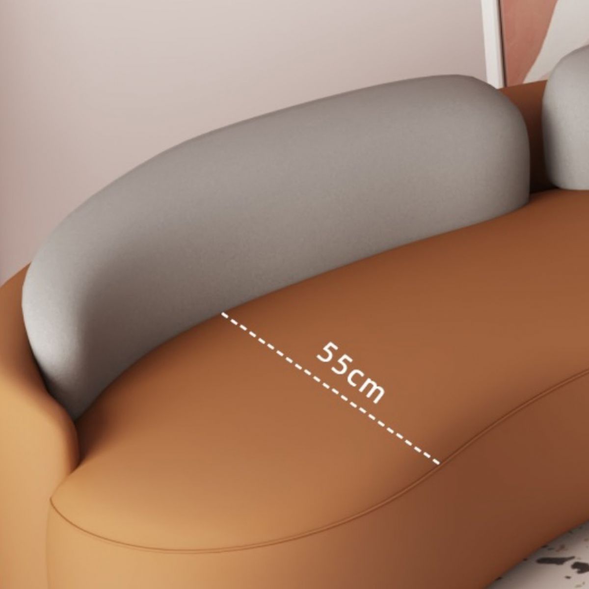 Faux Leather Cushions Back Sofa with Armless for Living Room