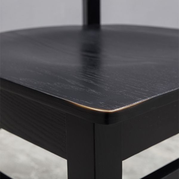 Chaise d'appoint de salle à manger traditionnelle en bois, chaise à dossier en échelle de 16,5 pouces de large pour un usage domestique