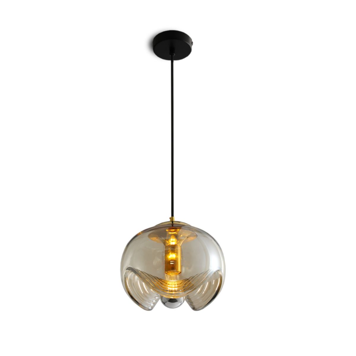 Spherical Shape Hanging Light Modern Style Glass Multi Light Hanging Lamp for Living Room