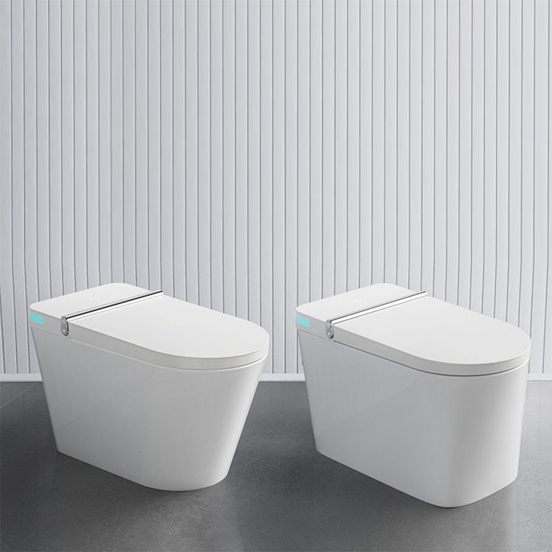 Contemporary Floor Mounted Flush Toilet Heated Seat Included Urine Toilet for Bathroom