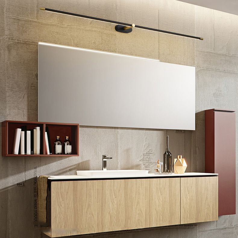 Simplicité Mirror de vanité allongée lumineuses luminaires muraux acryliques pour salle de bain