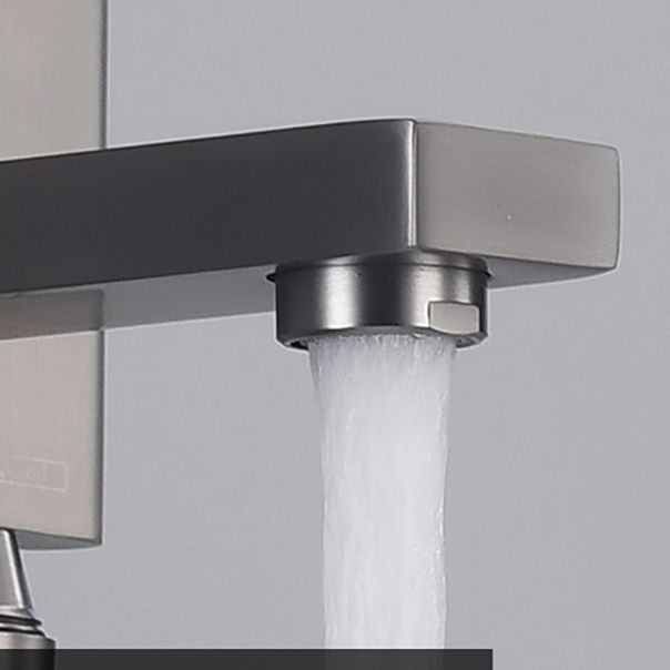 Contemporary Bathtub Faucet Solid Color Low Arc Wall Mounted Bathroom Faucet