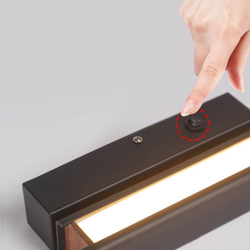 350 ° roteerbare rechthoekige LED -wandlamp 7,5 "brede Noordse eenvoudstijl metaal SCONCE Licht met onafhankelijke schakelaar