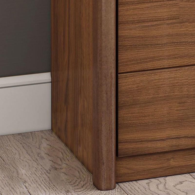 Wooden Brown Storage Chest Modern Style Storage Chest Dresser with Drawers