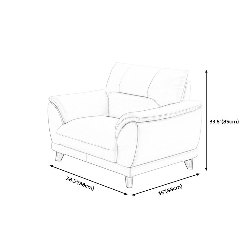 Ultra-Modern Sewn Pillow Back Sofa 33.46"H Pillow Top Arm Wear Resistance Sofa