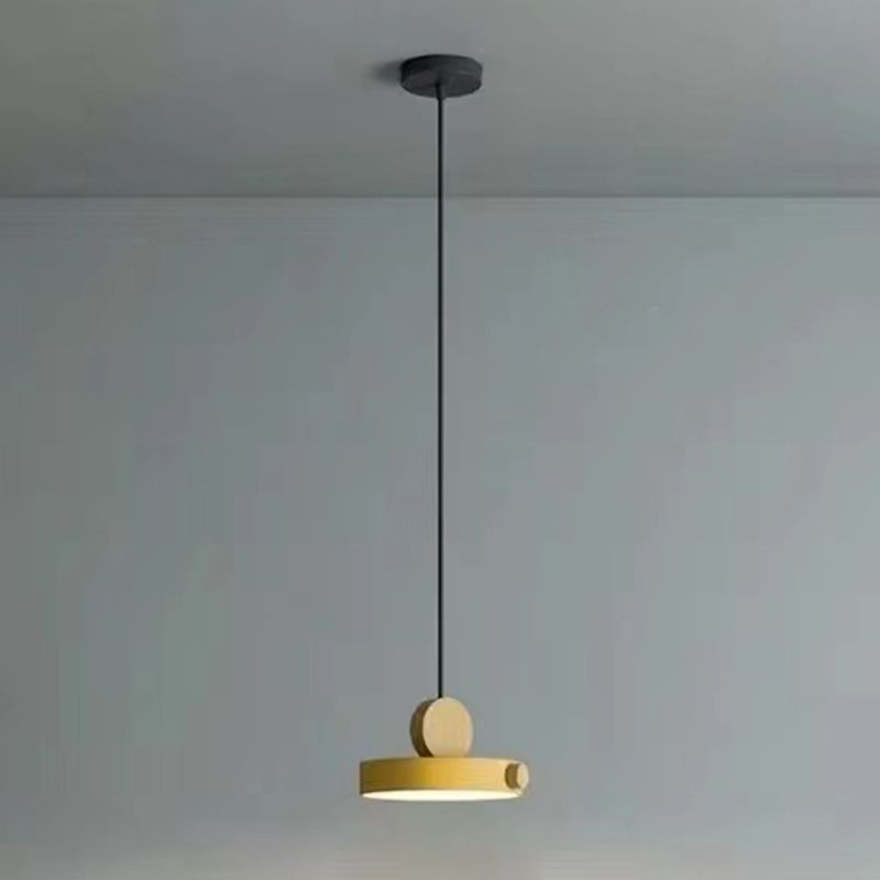 Modern Style Round Down Lighting Wood Multi Lights Hanging Ceiling Lights