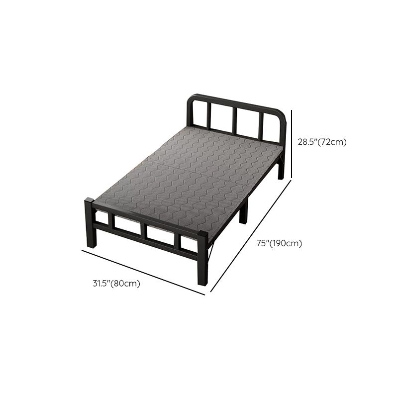 Contemporary Metal Frame Standard Bed, Foldable Bed for Bedroom