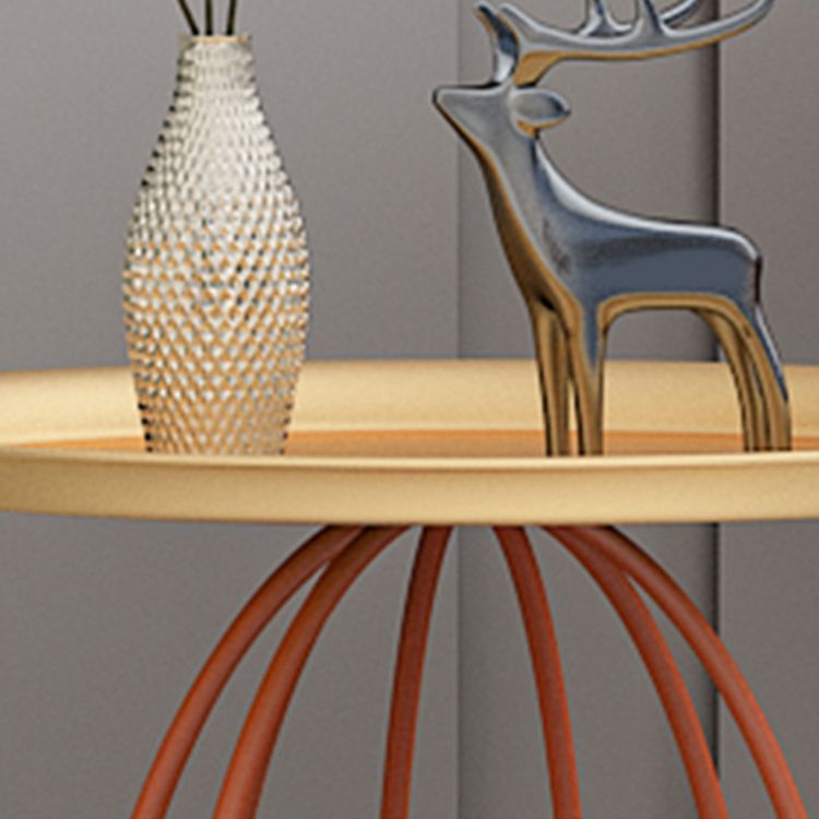 Mid-Century Modern Pedestal Coffee Table Iron Coffee Cocktail Table for Home