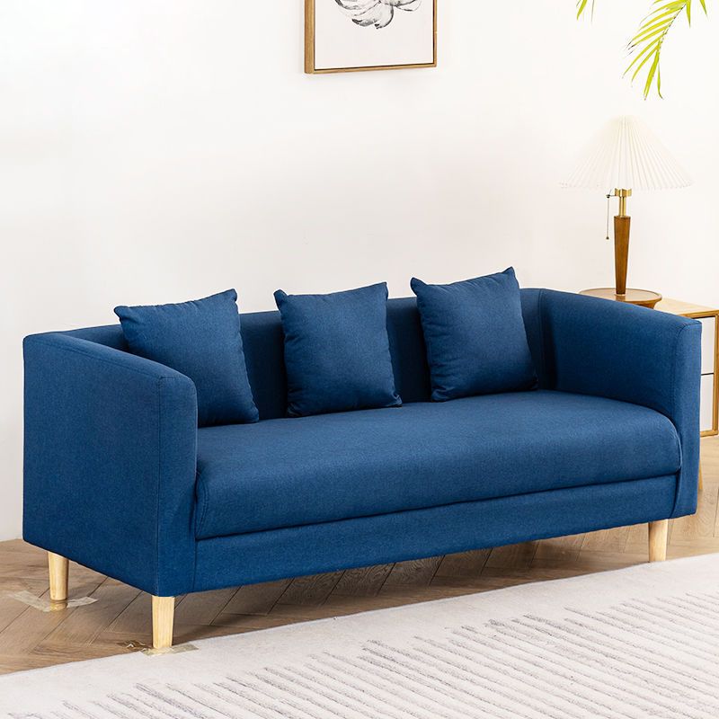 Faux Leather 3-seater  Sofa Tuxedo Arm Stain Resistant 23.62" Wide