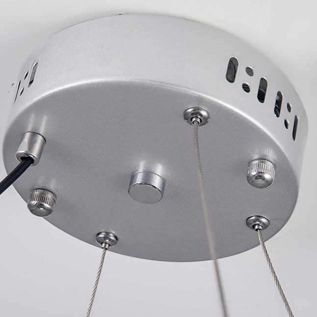 Almacina de vaso de vidrio creativo redondo LED LED Minimalismo Contemporáneo accesorio de iluminación con alambre de suspensión ajustable de 47 "