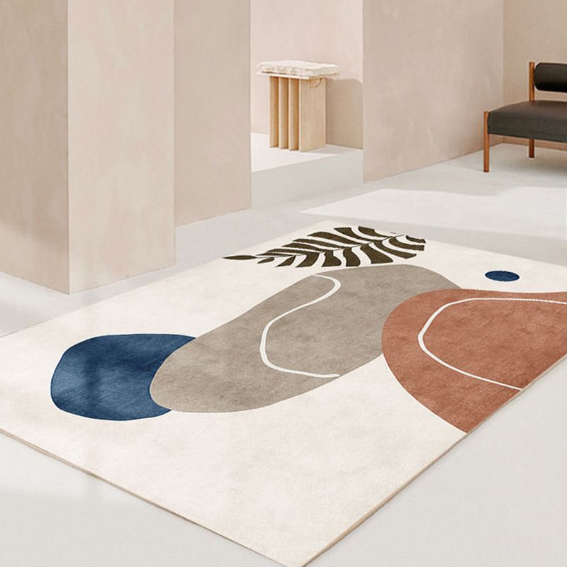 Dark Green Color Piece Carpet Polyester Modern Carpet Washable Carpet for Drawing Room