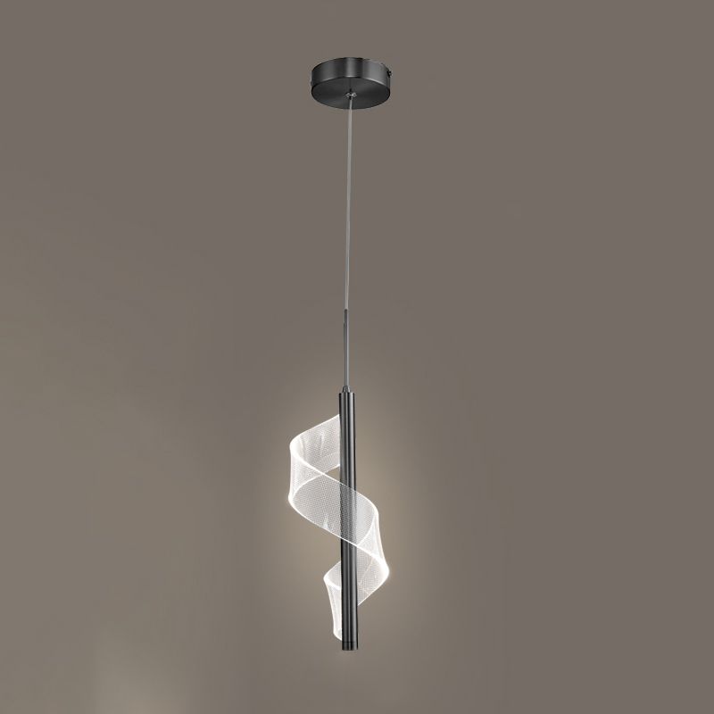 Modern Artistic LED Pendant Light Aluminium Linear Hanging Lamp with Acrylic Shade