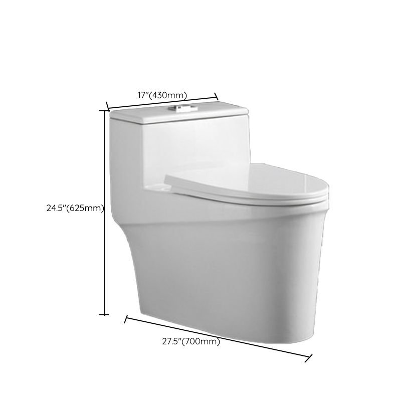 Contemporary White Flush Toilet Ceramic Urine Toilet with Seat for Bathroom