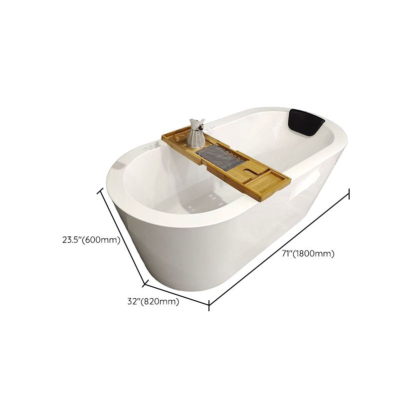 Modern Oval Freestanding Bathtub Antique Finish Soaking Bath Tub