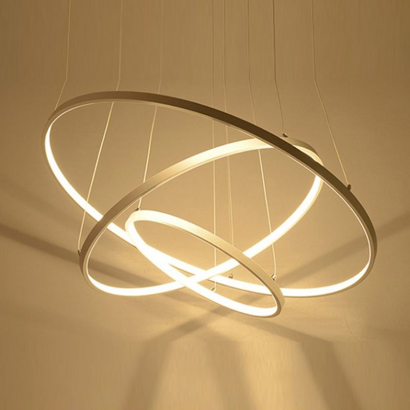 Orbicular Hanging Light Kit Modern Style Metal 3 Lights Hanging Ceiling Lights