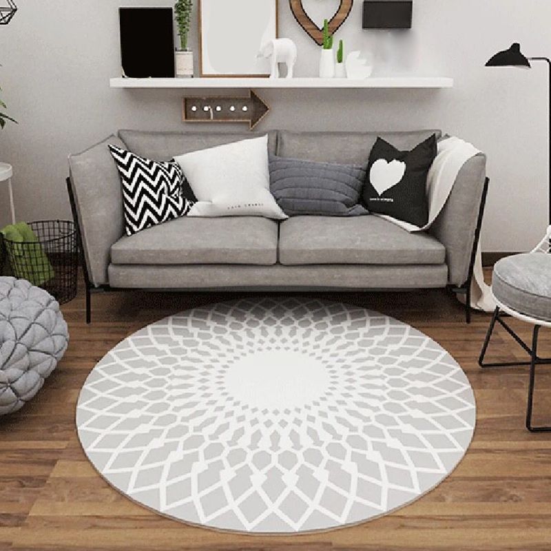 Modern Decoration Rug Multi Color Geometric Print Indoor Rug Non-Slip Backing Pet Friendly Area Carpet