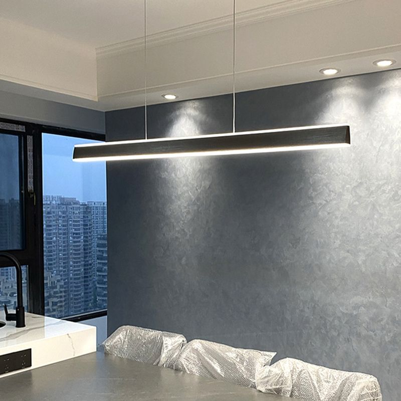 LED Island Lamp Modern Island Hanging Lamp with Acrylic Shade for Bedroom