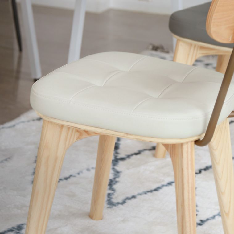 Hout Traditionele eetkamerstoel Open rug Armloze eetkamerstoel (set van 2)