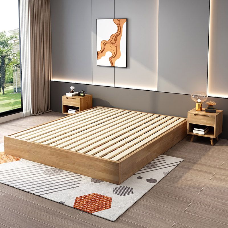 Mid-Century Modern Platform Bed Frame Solid Wood Platform Bed