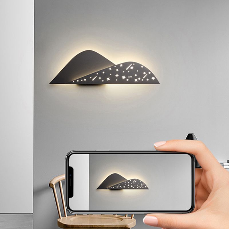 Modern Metal Wall Sconce Geometric Shape Wall Light with Acrylic Shade for Bedroom