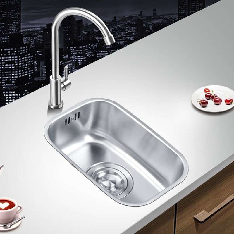 Basic Bar Sink Stainless Steel Single Bowl Kitchen Bar Sink with Drain Assembly