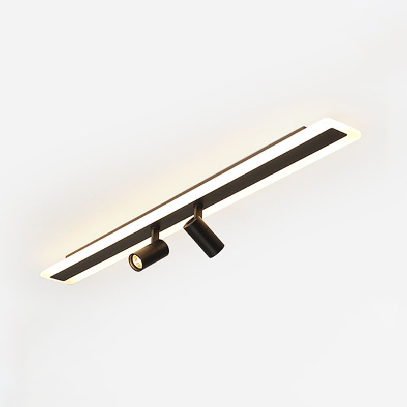 Geometry Shape LED Rail Ceiling Lamp Modern Simple Style Iron Flush Mount for Living Room
