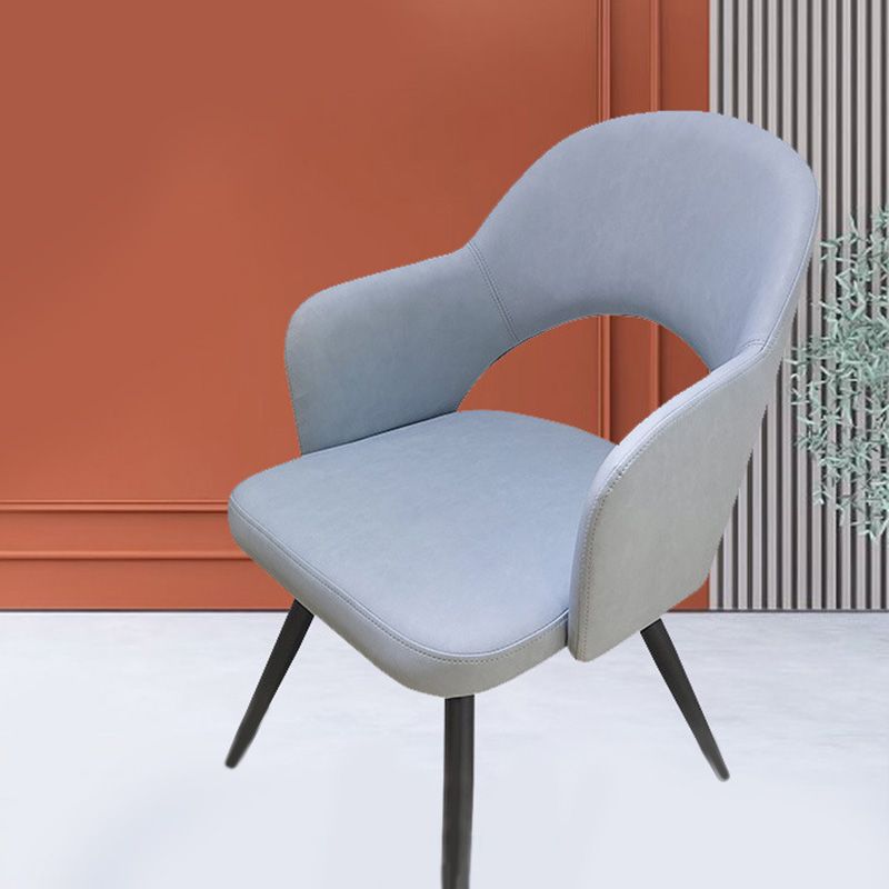 Contemporary Style Arm Chair Open Back Dining Room Chair for Home