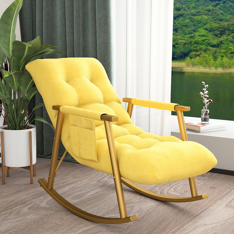 Glam Lazy Sofa Rocking Chair Indoor Rocking Chair with Cushion