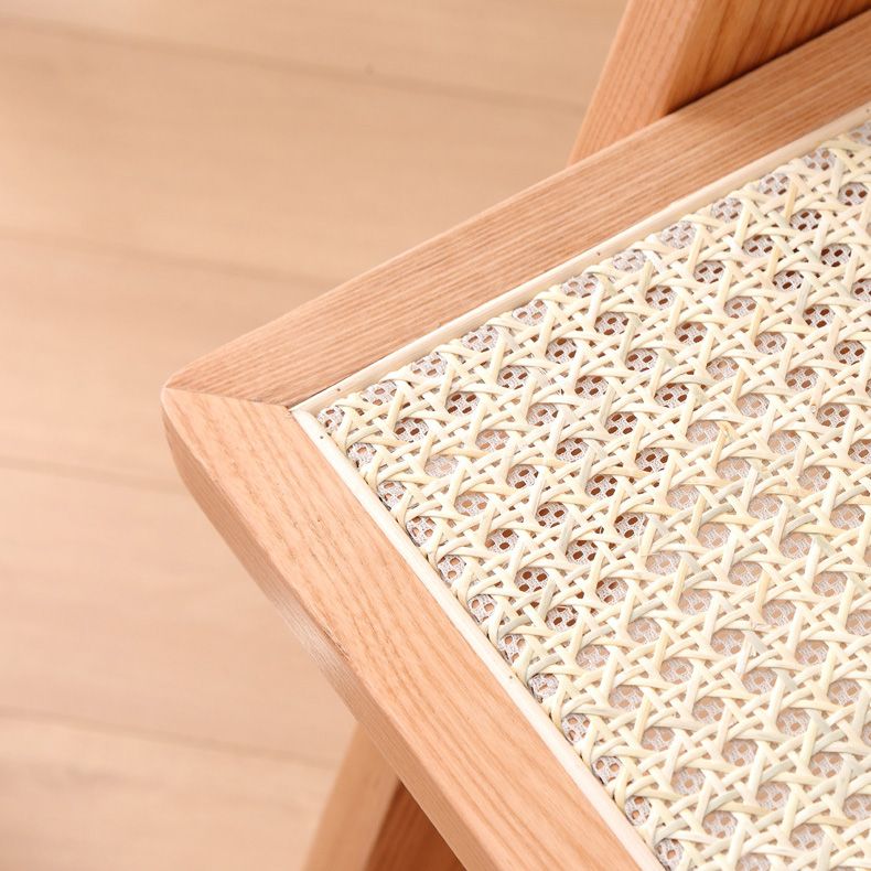 Solid Wood Kitchen Dining Chairs Contemporary Arm Chairs in Natural