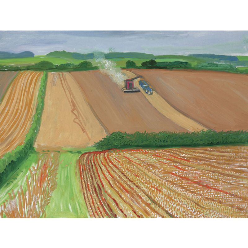 Waterproof Farm Field Painting Murals Customized Artistic Wall Decor for Living Room