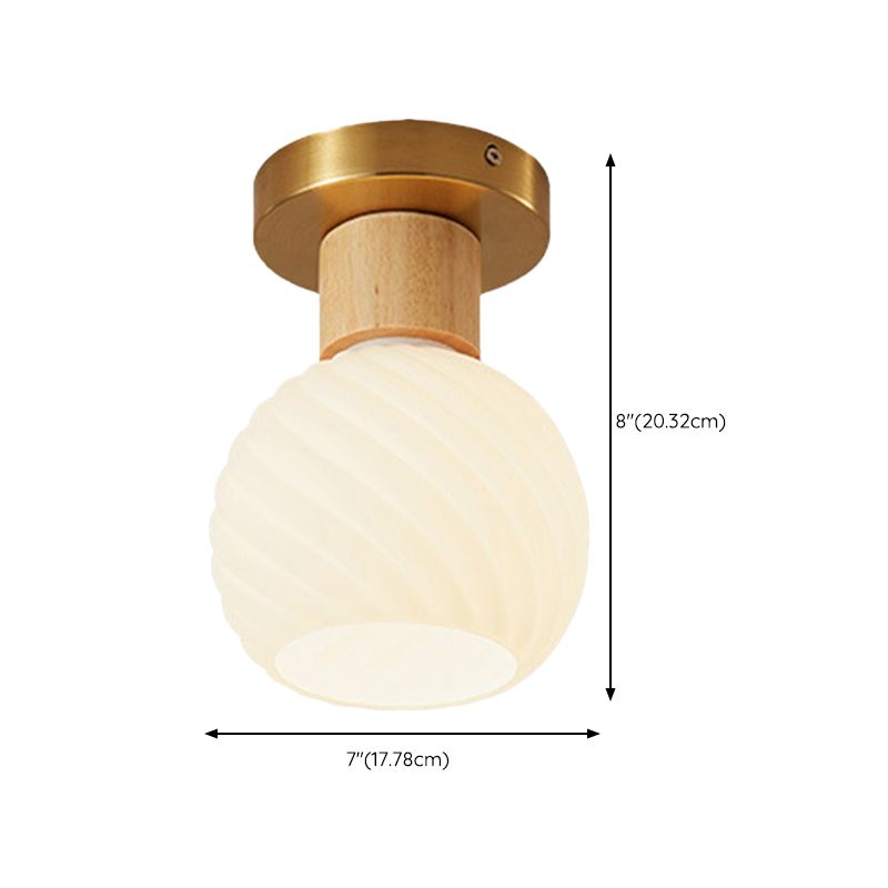 Creative Glass Shade Ceiling Light Contemporary Flush Mount Light Fixture