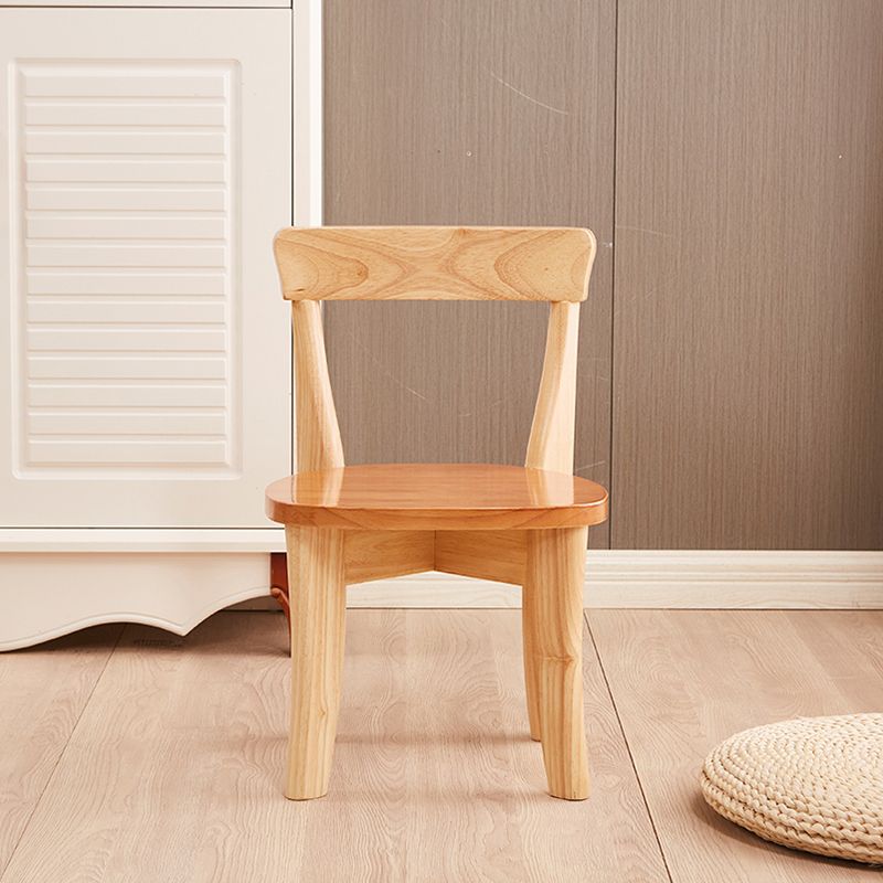 Ensemble de chaises latérales à dossier ouvert de salle à manger de chaise en bois d'hévéa de style traditionnel